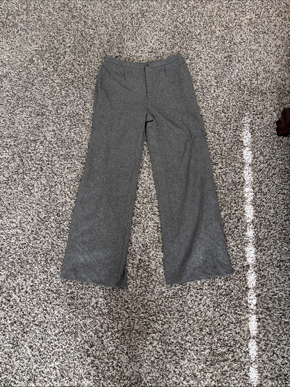 Oscar de la Renta Gray Wide-Leg Dress Pants